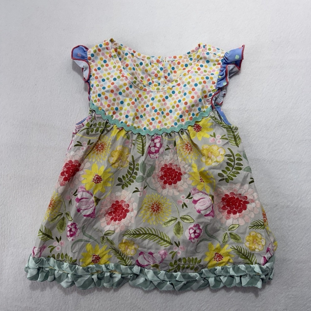 Matilda Jane 4 Kids Shirt Rose Floral Top Summer Cute Colorful